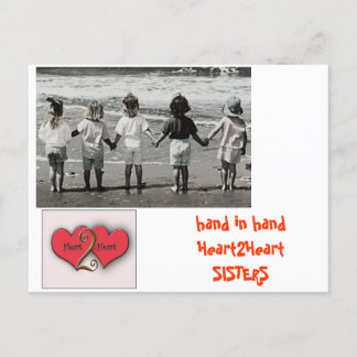 hand in  hand  heart2heart postcard