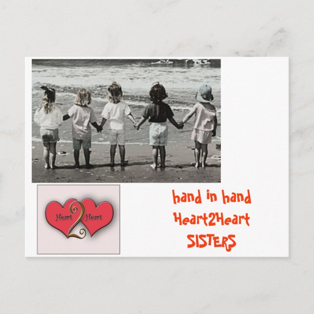 hand in  hand  heart2heart postcard (Front)