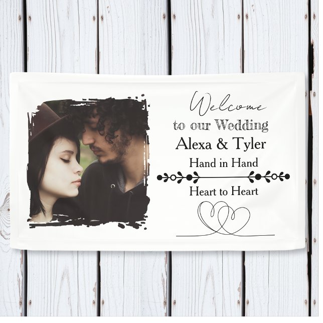 Hand in Hand, Heart to Heart | Photo Wedding Banner (Creator Uploaded)