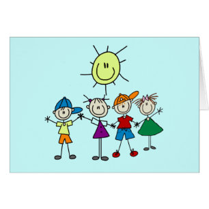 Hand in Hand Stick Figure Kids Tshirts and Gifts