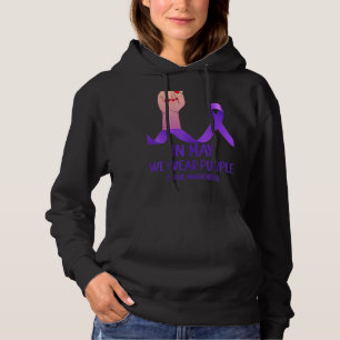 Hand In May We Wear Purple Lupus Awareness Month Hoodie