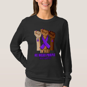 Hand In May We Wear Purple Lupus Awareness Month T-Shirt