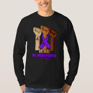 Hand In May We Wear Purple Lupus Awareness Month T-Shirt