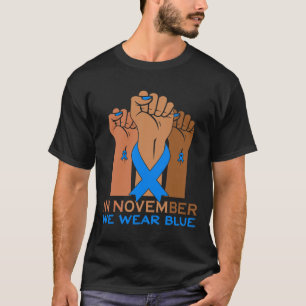 Hand In November We Wear Blue Diabetes Awareness K T-Shirt
