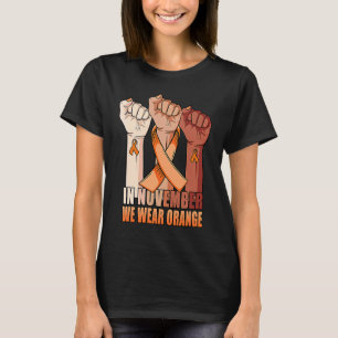 Hand In November we wear Orange COPD Awareness mon T-Shirt