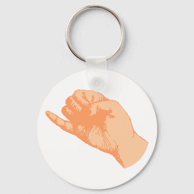 Hand kleiner Finger little finger pinkie pinky Key Ring (Front)