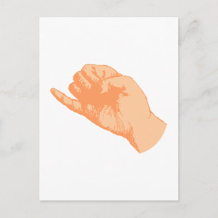 Hand kleiner Finger little finger pinkie pinky Postcard