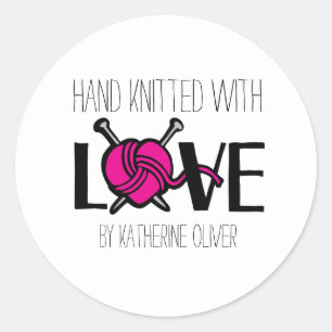Hand knitted knitters gift stickers