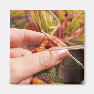 Hand Knitting Magnet