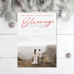 Hand lettered Blessings Holiday