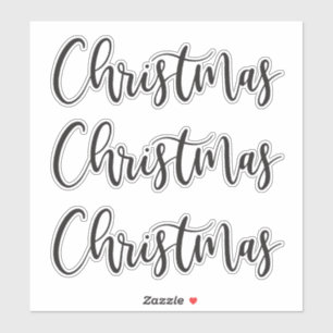Hand Lettered Christmas Decoration Box Labels