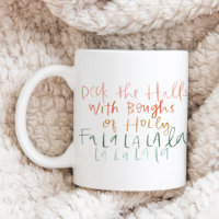Hand-Lettered Deck the Halls Carol