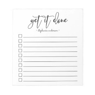 Hand-Lettered Get it Done Personalised Notepad