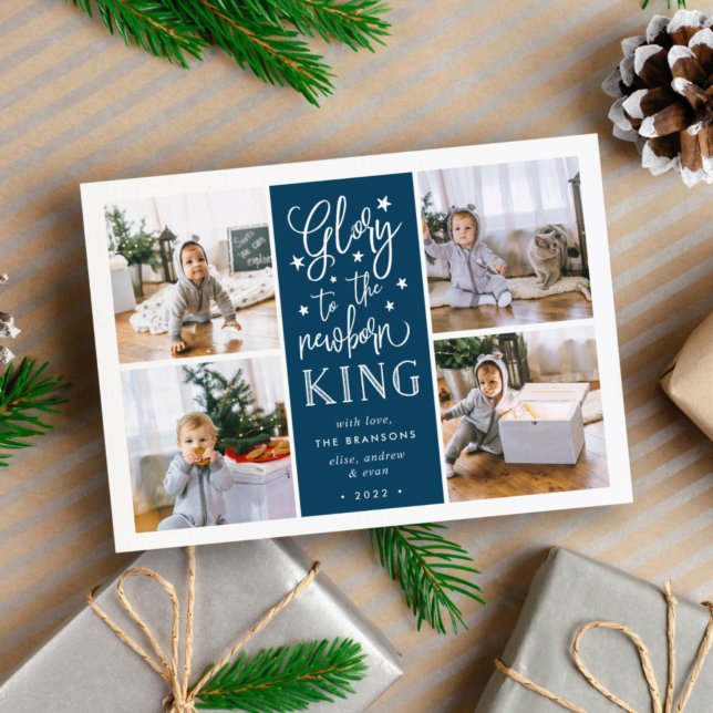 Hand Lettered Glory | Christmas Photo Collage Card (Creator Uploaded)