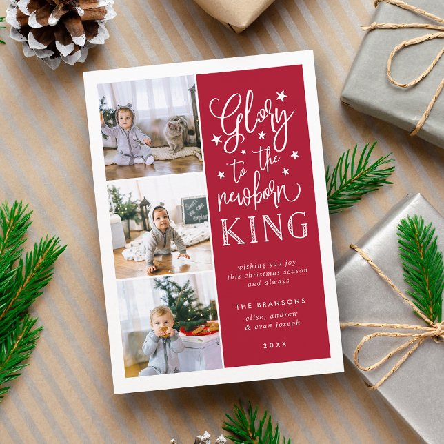 Hand Lettered Glory | Christmas Photo Collage Card (Creator Uploaded)