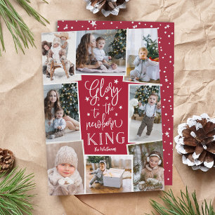 Hand Lettered Glory   Multi Photo Collage Holiday Card