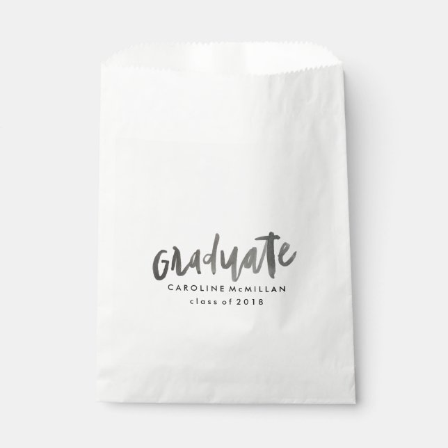 Hand Lettered Graduate Favour Bag (Front)