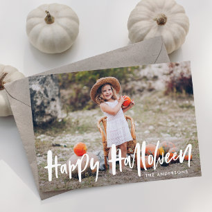 Hand Lettered Halloween   Halloween Photo Card