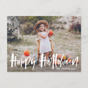 Hand-Lettered Halloween Halloween Photo Postcard
