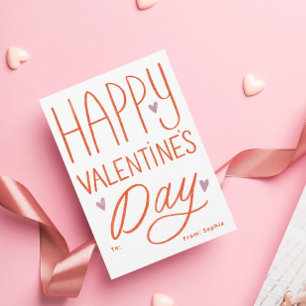 Hand-lettered Happy Valentine's Day Photo Invitation