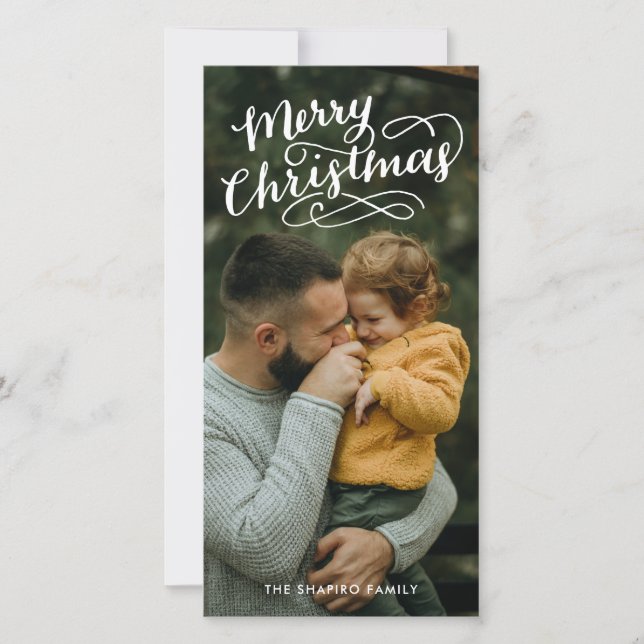 Hand Lettered Holiday Photo Card | Christmas (Front)