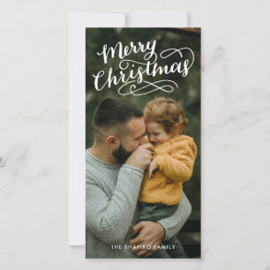 Hand Lettered Holiday Photo Card   Christmas