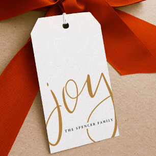 Hand Lettered Joy Gift Tags