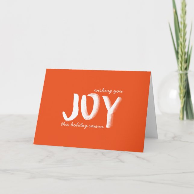 Hand Lettered Joy Greeting Card (Front)
