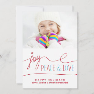 Hand Lettered Joy Holiday Card