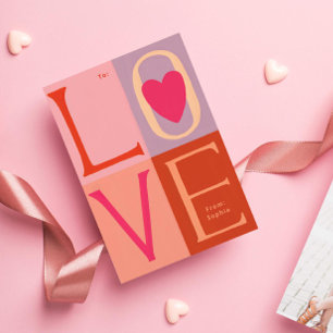 Hand-lettered LOVE Letters Valentine Photo Invitation