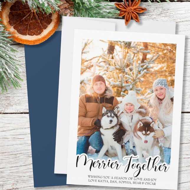 Hand Lettered Merrier Together Vertical Photo (Creator Uploaded)