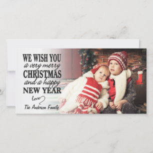 Hand Lettered Merry Christmas Full-Photo Card