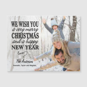 Hand Lettered Merry Christmas Full-Photo Magnet