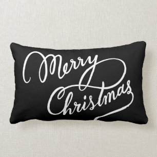 HAND-LETTERED MERRY CHRISTMAS   PILLOW