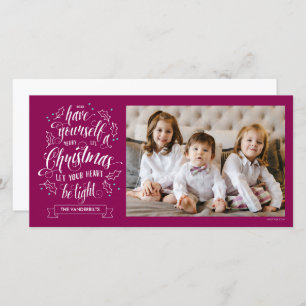 Hand Lettered Merry Li'l Christmas One Sided Holiday Card
