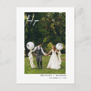 Hand-Lettered Modern Minimal Photo Postcard