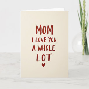 Hand Lettered Mum Love Card