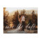 Hand Lettered Photo Rustic Save the Date Postcard