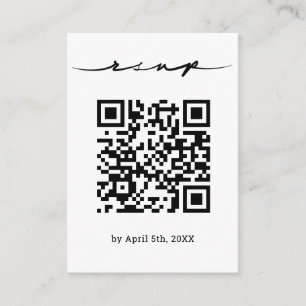 Hand Lettered QR Code RSVP Card