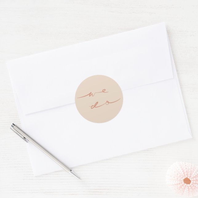 Hand Lettered Script Type Wedding Envelope Seal (Envelope)