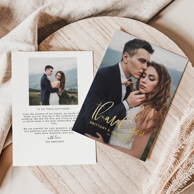 Hand Lettered Script Wedding Photo Thank You (Creator Uploaded)