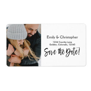 Hand Lettered Script Wedding Save the Date Photo
