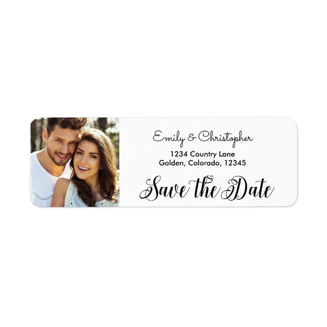 Hand Lettered Script Wedding Save the Date Photo (Front)