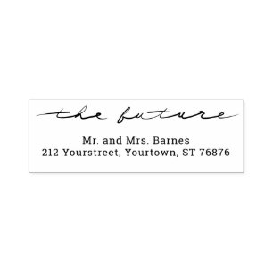 Hand Lettered Script Wedding Self-inking Stamp