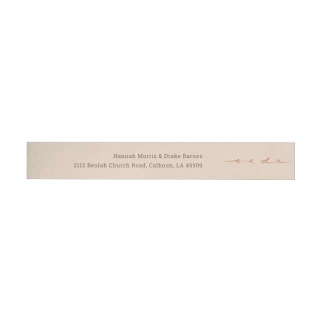 Hand Lettered Script Wedding Wrap Around Label (Individual)