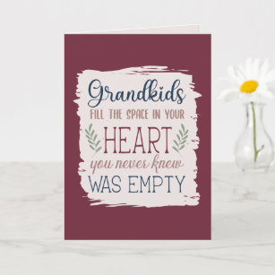 Hand Lettered Sentimental Quote Grandparent's Day Card