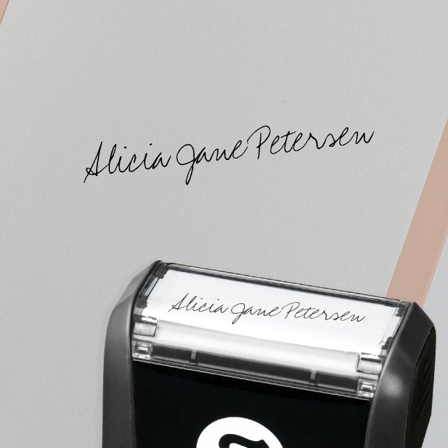 Hand lettered signature script elegant self-inking stamp (Creator Uploaded)