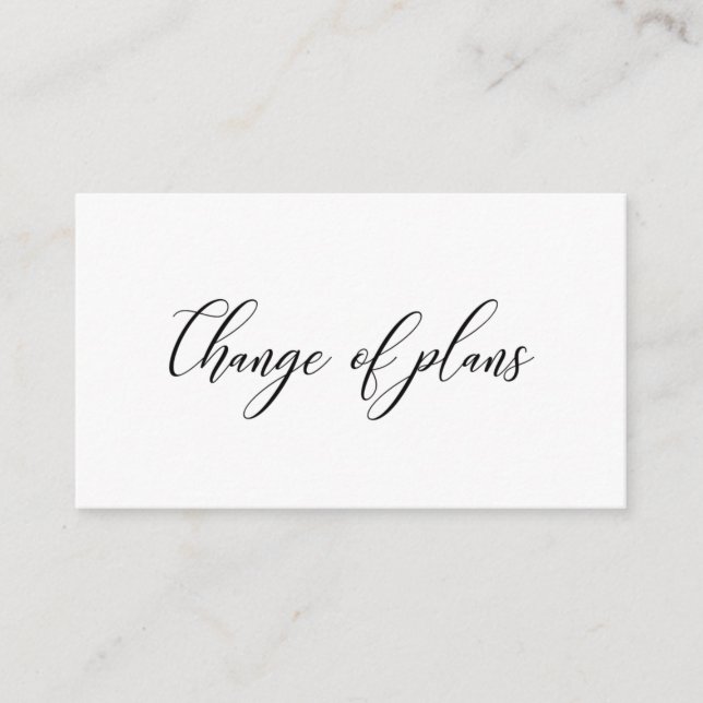 Hand lettered Simple | Wedding Postponement  Enclosure Card (Front)