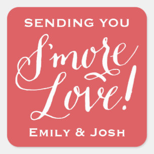 Hand Lettered S'more Love Favour Label