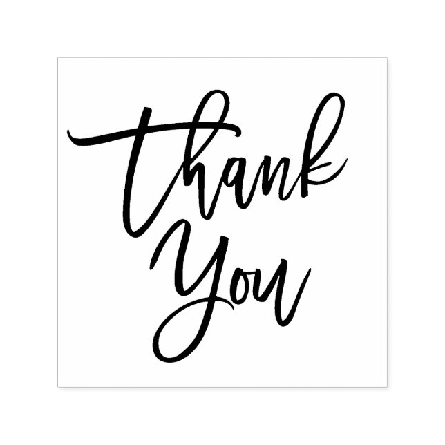 Hand Lettered Thank You Script Self-inking Stamp (Design)